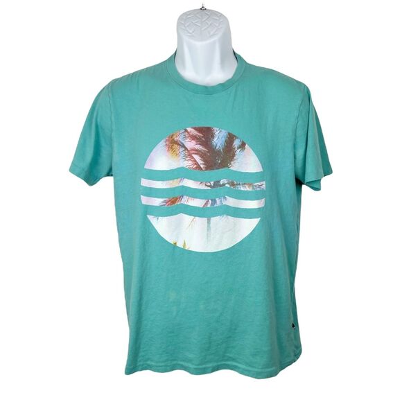 $63 Sol Angeles Men's Green Faded Palm Graphic Short Sleeve T-Shirt Size Small - Picture 1 of 13